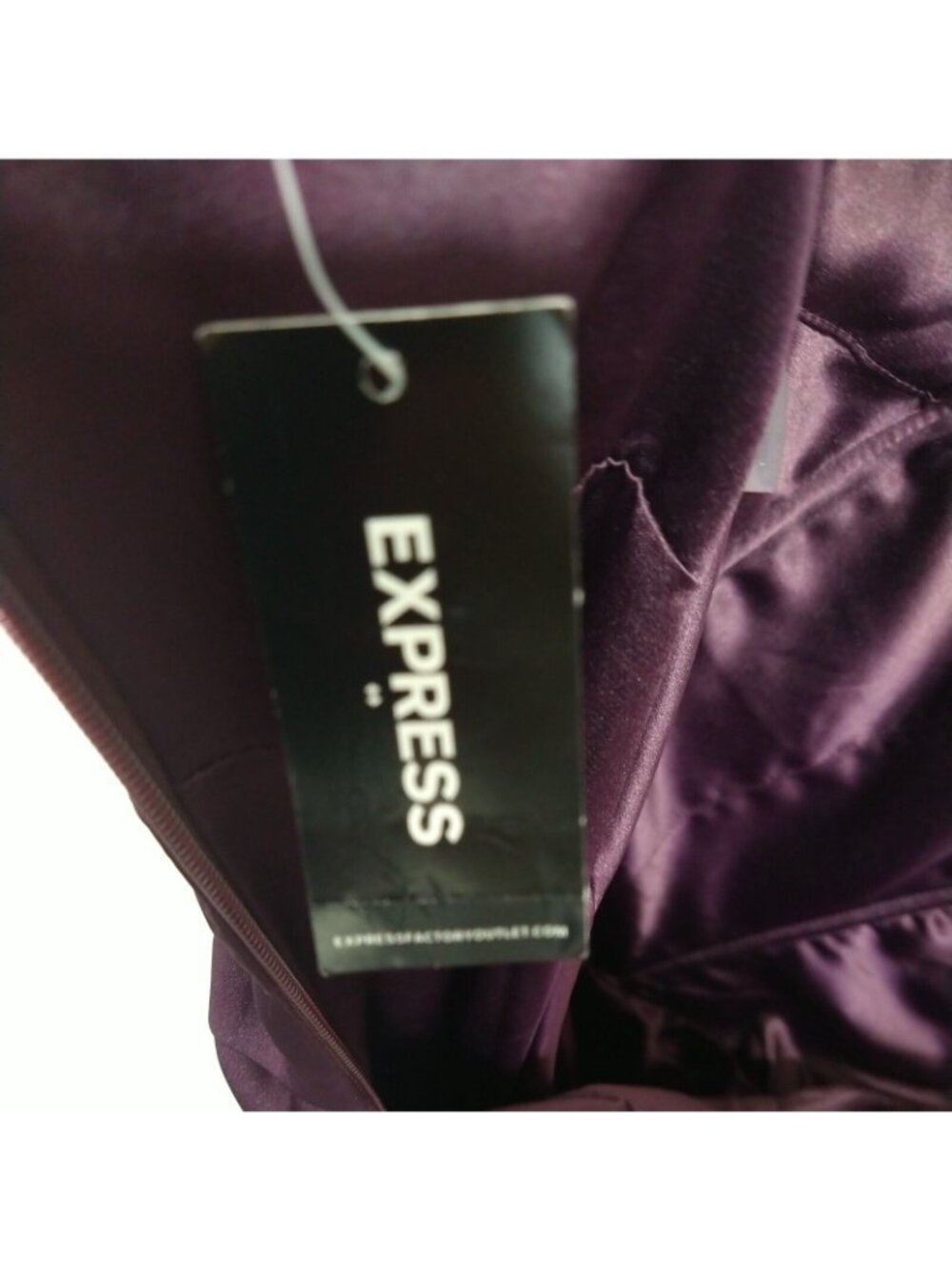 Express Strapless Mini Sheath Dress Cocktail Party Women Size 0 Purple/Red NEW - Picture 8 of 8